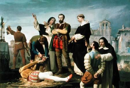 The Comuneros: Juan de Padilla (1490-1521) Juan Bravo and Francisco Maldonado at the Scaffold à Antonio Gisbert