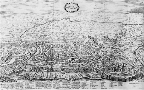 Map of Rome, from the ''Speculum Romanae Magnificentiae'' published in 1562 à Antonio Lafreri