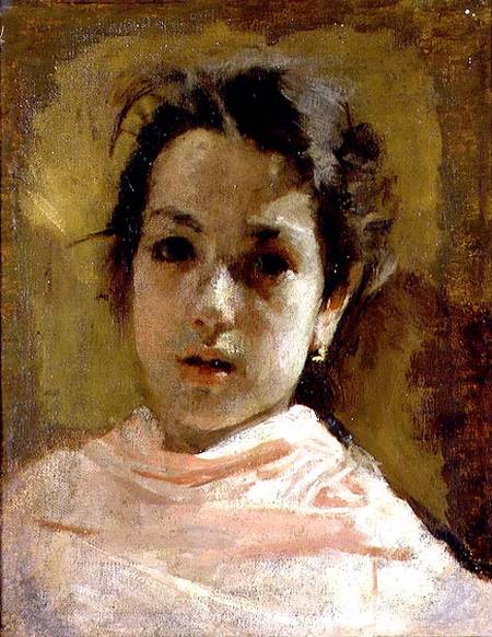 Portrait of a Young Girl à Antonio Mancini
