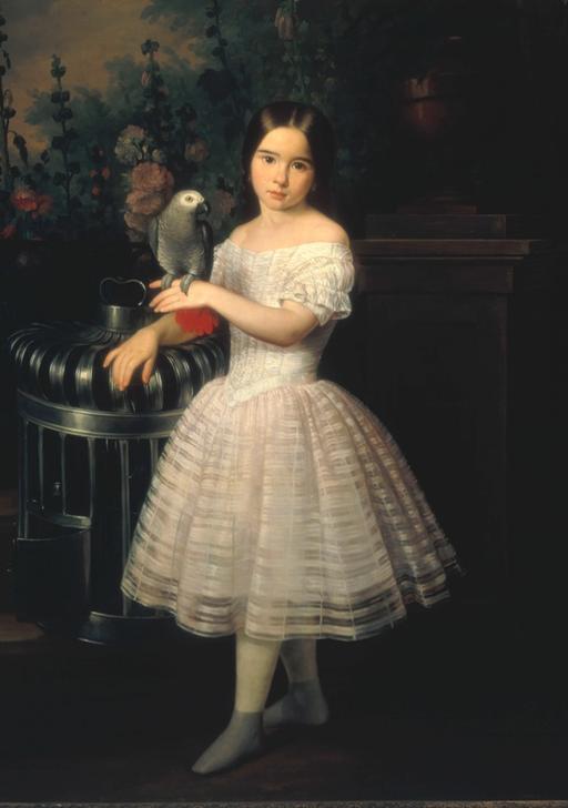 Portait of Rafaela Flores Calderón as a child à Antonio Maria Esquivel