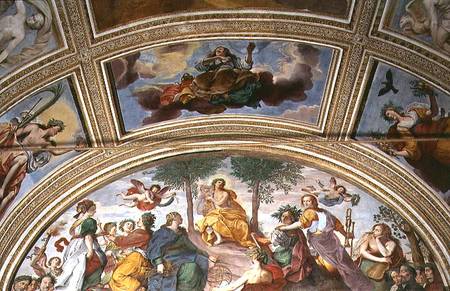 Apollo and the Muses on Parnassus, lunette à Antonio Maria Viani