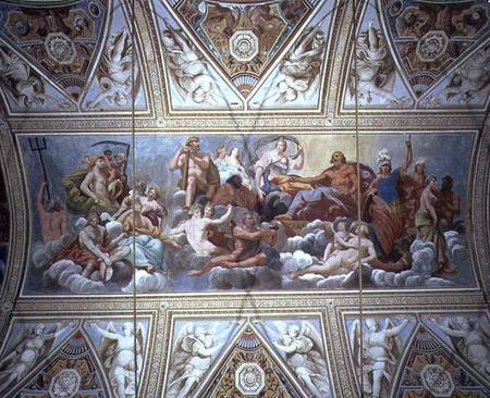 The Gods on Olympus, ceiling painting à Antonio Maria Viani