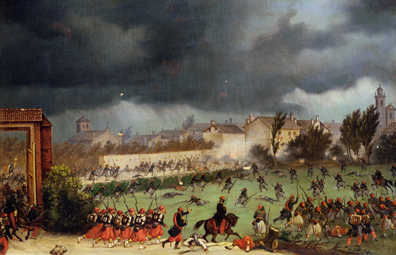Scene from the Battle of Solferino à Antonio Spandri