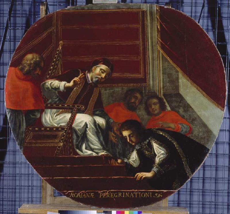 Kurfürst Maximilian I. vor Papst Clemens VIII. in Rom à Antonio Triva