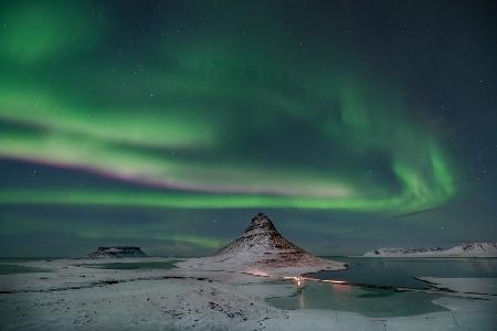 Aurora Borealis over Kirkjufell