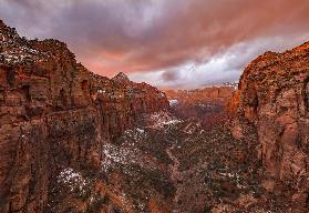 Zion NP -- Overlook Sunset