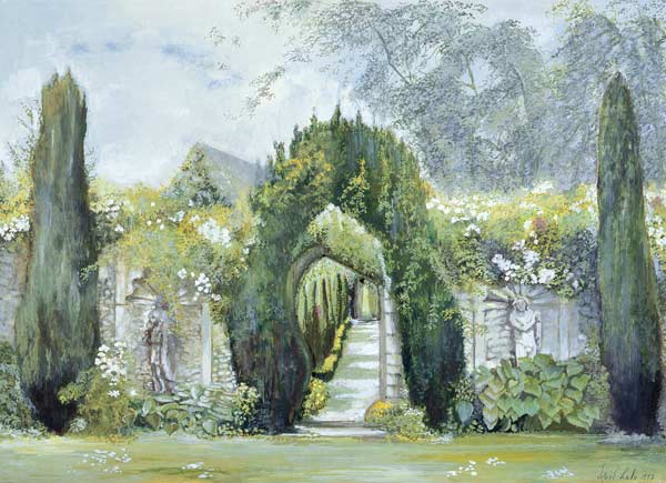 Yew Arches, Garsington Manor, 1997 (tempera)  à Ariel  Luke