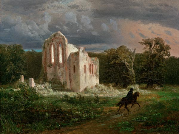 Moonlit Landscape w.Ruins à Arnold Böcklin