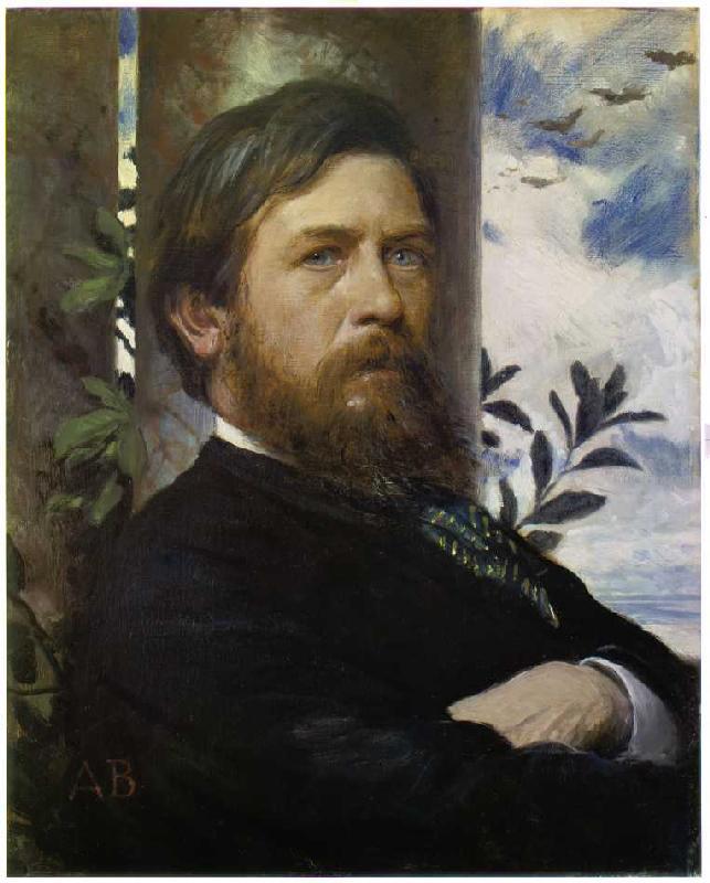 auto-portrait à Arnold Böcklin