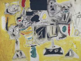 Landscape-Table, 1945, by Arshile Gorky (1904-1948), oil on canvas, 92x121 cm. United States of Amer