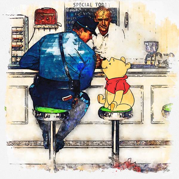 NORMAN ROCKWELL, Breakfast With Winnie à Benny Arte