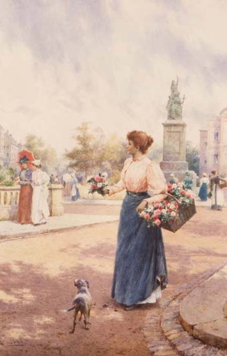 A Parisian flower seller à Arthur Augustus II Glendening
