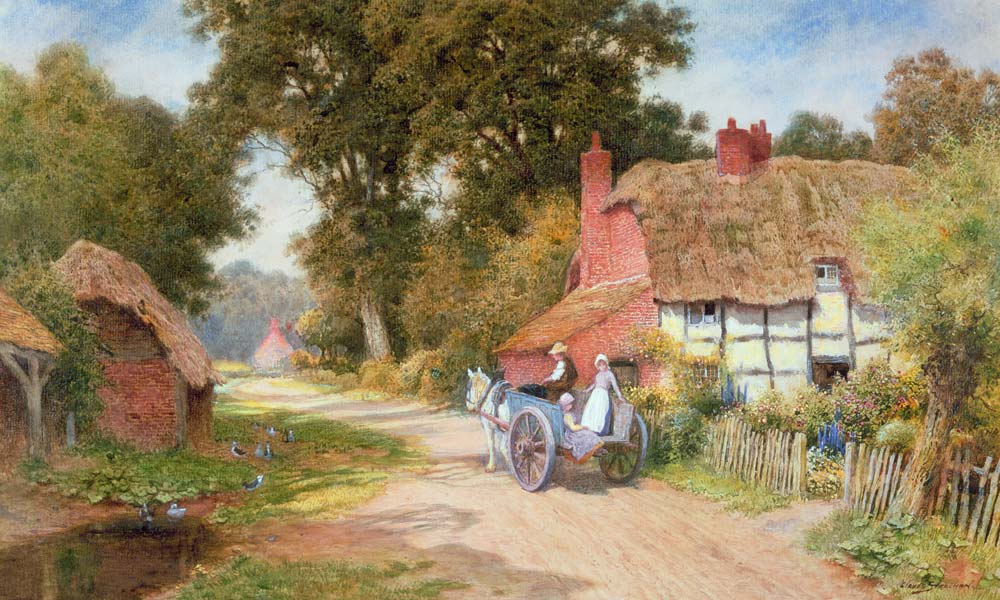 A Warwickshire Lane à Arthur Claude Strachan