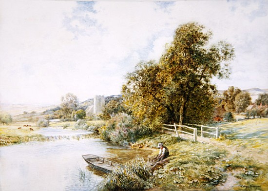 The Young Angler à Arthur Claude Strachan