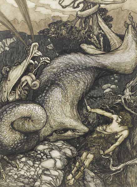 Sigurd the Dragon Slayer à Arthur Rackham