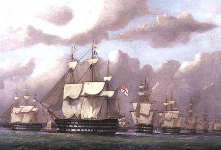 The Vice-Admiral of the White Arriving at Spithead à Arthur Wellington Fowles