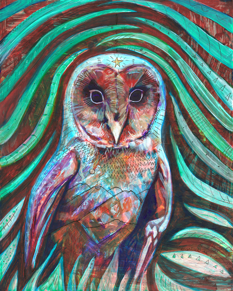 Owl Heart by Elizabeth DAngelo à ArtLifting ArtLifting
