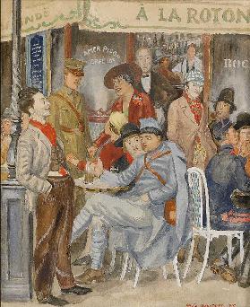 Café La Rotonde (Moise Kisling during the holidays)