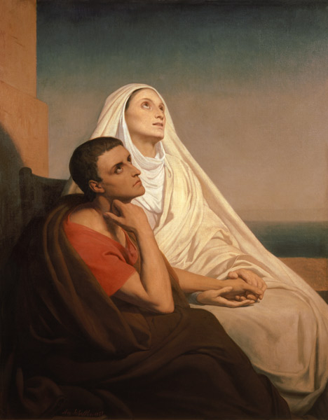 Le Saint Augustin avec sa mère, Monika Sainte. à Ary Scheffer