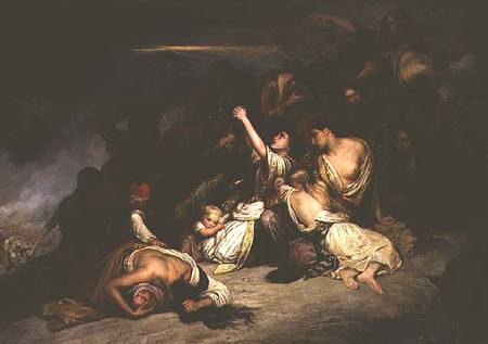 The despairing women of Rumili, seeing their husbands defeated by the troops of Ali Pasha, the 'Lion à Ary Scheffer