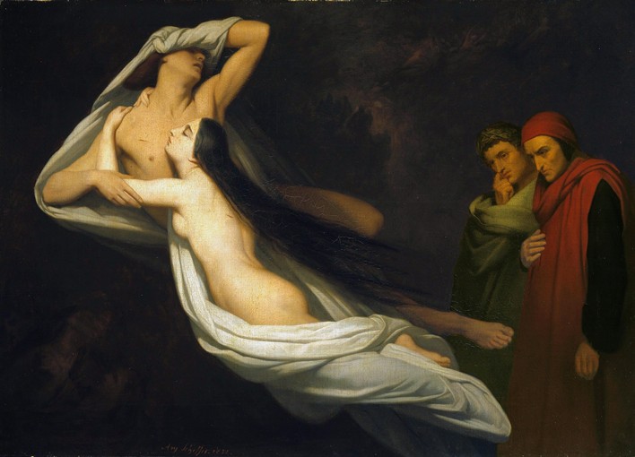 Paolo and Francesca à Ary Scheffer