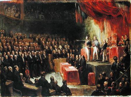 Study for King Louis-Philippe (1773-1850) Swearing his Oath to the Chamber of Deputies à Ary Scheffer