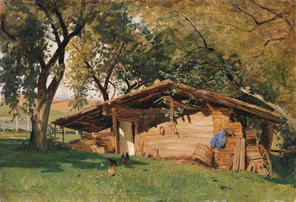 A Hut at Chiemsee à Ascan Lutteroth