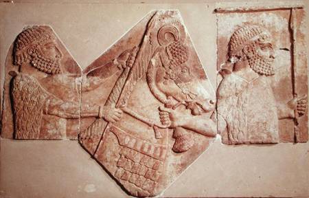 Fragment of a relief depicting Median tributaries à École assyrienne