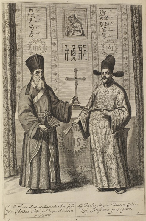 Matteo Ricci and Xu Guangqi. (From Athanasius Kircher's China Illustrata) à Athanasius Kircher