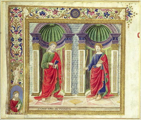St. Andrew and St. James the Minor, 1502 (vellum) à Attavante di Gabriello di Vanti di Bartolo