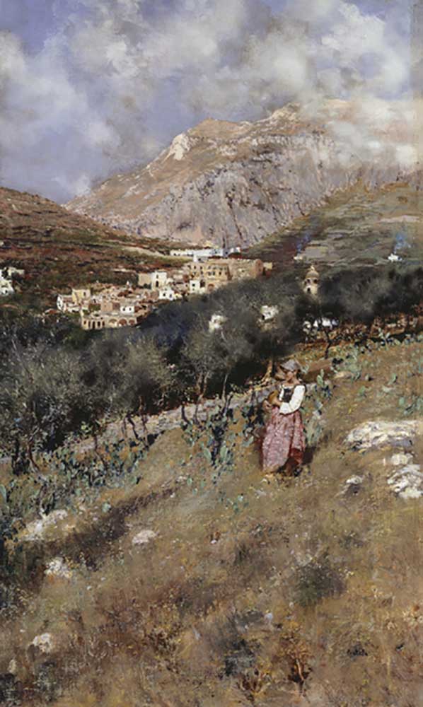 View of Capri, 1890 à Attillo Pratella