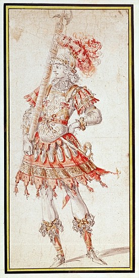 Costume design for Carousel, c.1662 à (attribué à) Henry Gissey