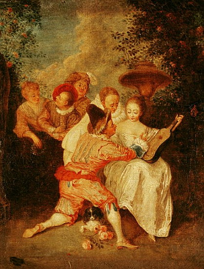 The Storyteller à (attribué à) Jean Antoine Watteau