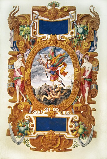 The archangel Saint Michael defeats the dragon à (attribué à) Jean l'Ancien Cousin