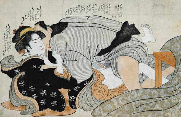 A Shunga Scene à (attribué à) Katsukawa Shunsho