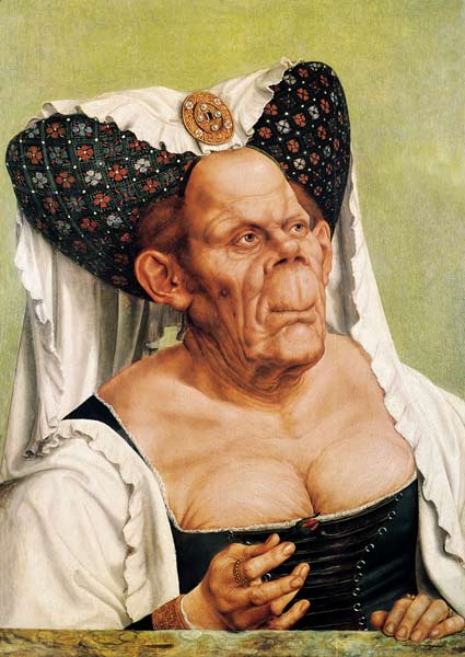 A Grotesque Old Woman, possibly Princess Margaret of Tyrol, c.1525-30 à (attribué à) Quentin Massys