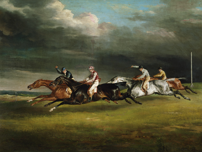 Course de chevaux (Le derby de 1821 à Epsom à (attribué de) Theodore Gericault