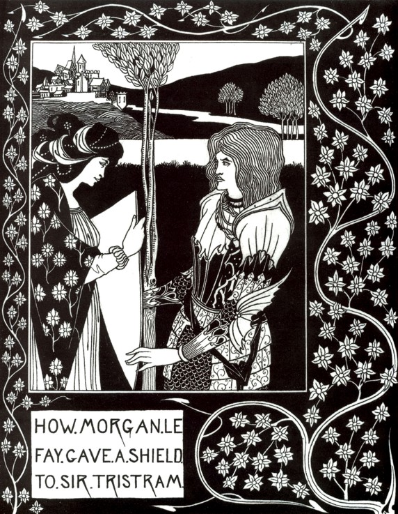 Illustration to the book "Le Morte d'Arthur" by Sir Thomas Malory à Aubrey Vincent Beardsley