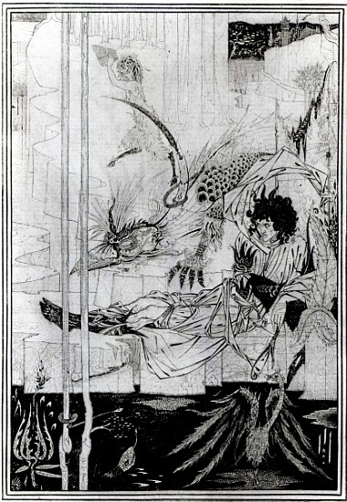 Now King Arthur saw the Questing Beast and thereof had great marvel, from ''Le Morte d''Arthur'' Sir à Aubrey Vincent Beardsley