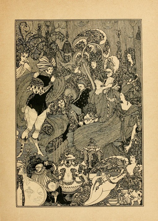 The Rape of the Lock. Illustration for "The Cave of Spleen" by Alexander Pope à Aubrey Vincent Beardsley