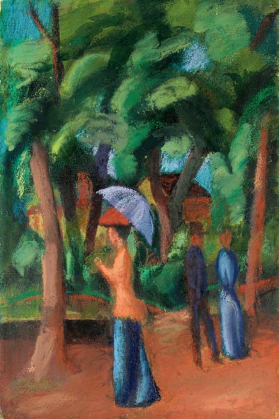 Spaziergang im Park à August Macke