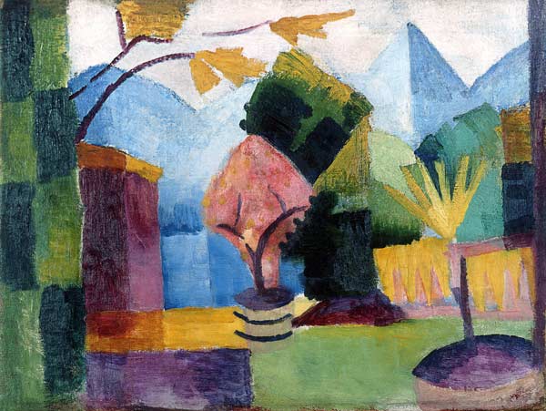 Jardin au Thuner mer à August Macke