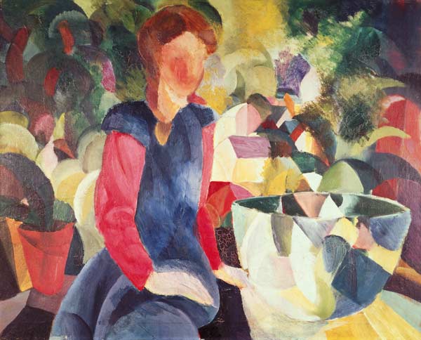 Girl with a Fish Bowl à August Macke