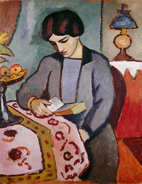 Femme de l'artiste (étude concernant un portrait) à August Macke