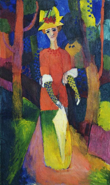 Dame dans un parc à August Macke