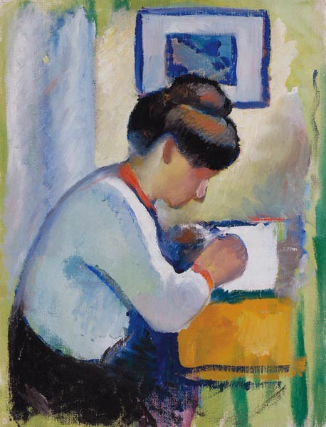 Schreibende Frau à August Macke