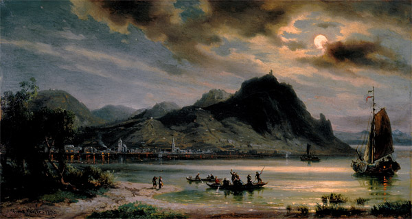 Koenigswinter avec la falaise du dragon à August von Wille