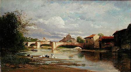 Bridge with ducks à Auguste Allonge