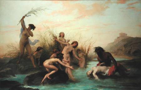 A River God Rescuing a Naiad à Auguste Barthelemy Glaize