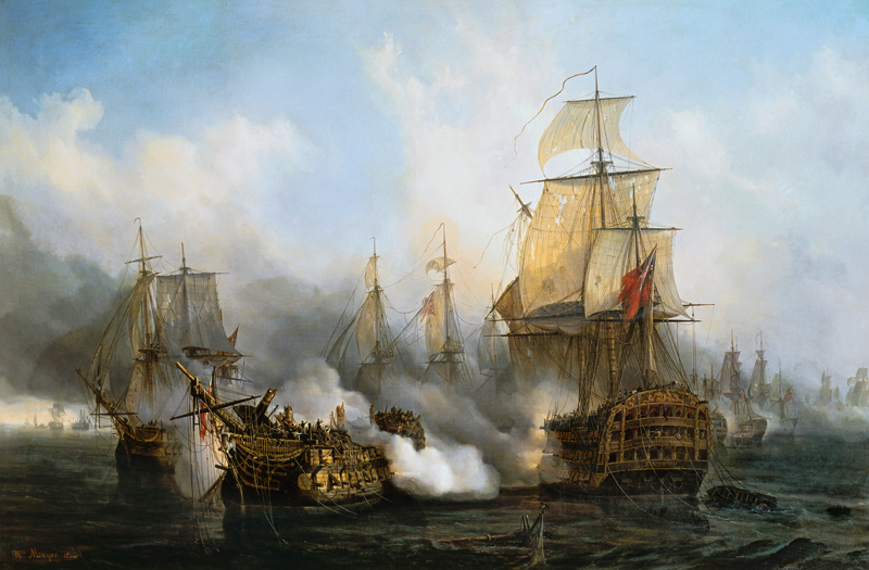 The Redoutable at Trafalgar à Auguste Etienne Francois Mayer